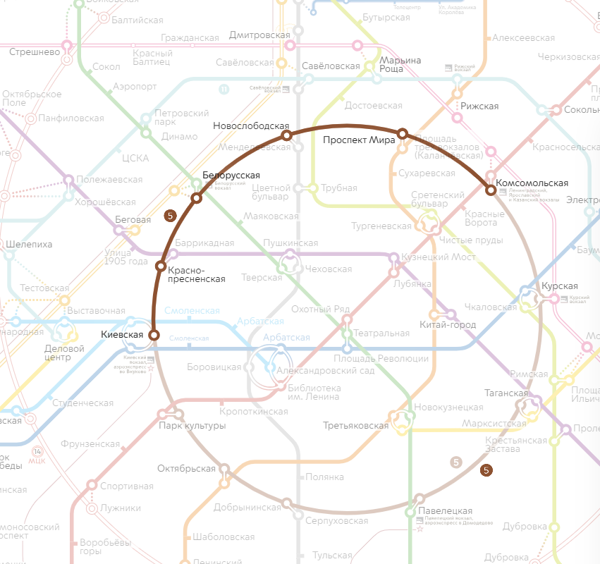 Схема метро москвы павелецкий вокзал. С Павелецкой до Комсомольской.